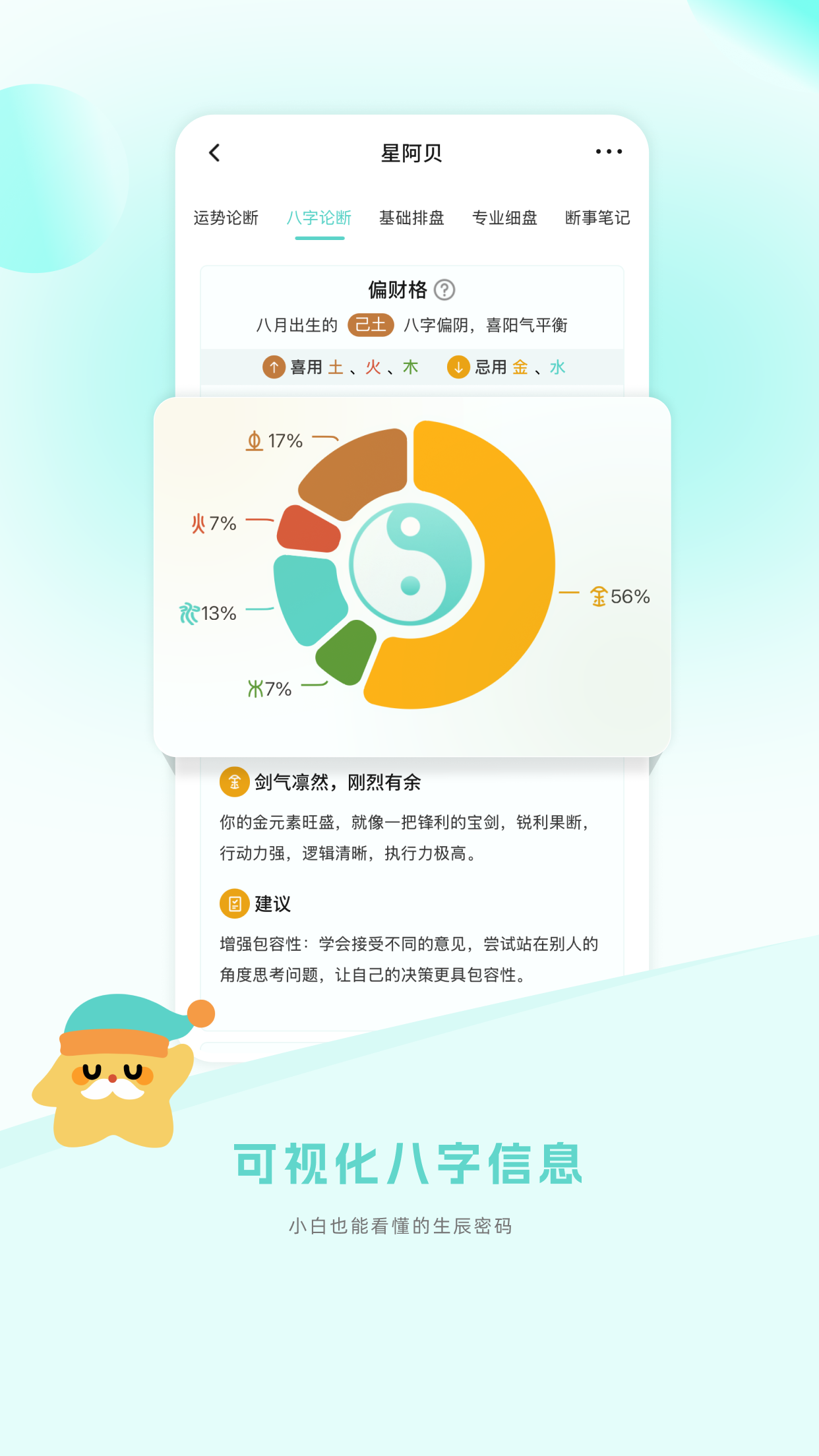 可视化八字信息产品海报